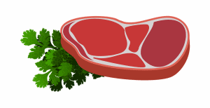 Slice of red meat