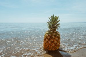 Pineapple on the beach