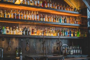 Bottles in a bar