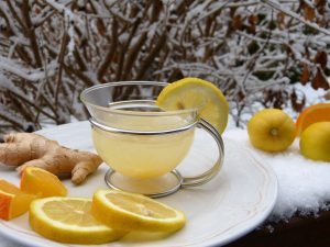 Ginger, lemon, and tea